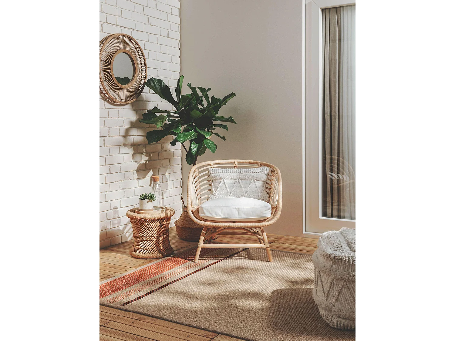 Tapis d'extérieur & intérieur Nandi Terracotta 120x170 cm