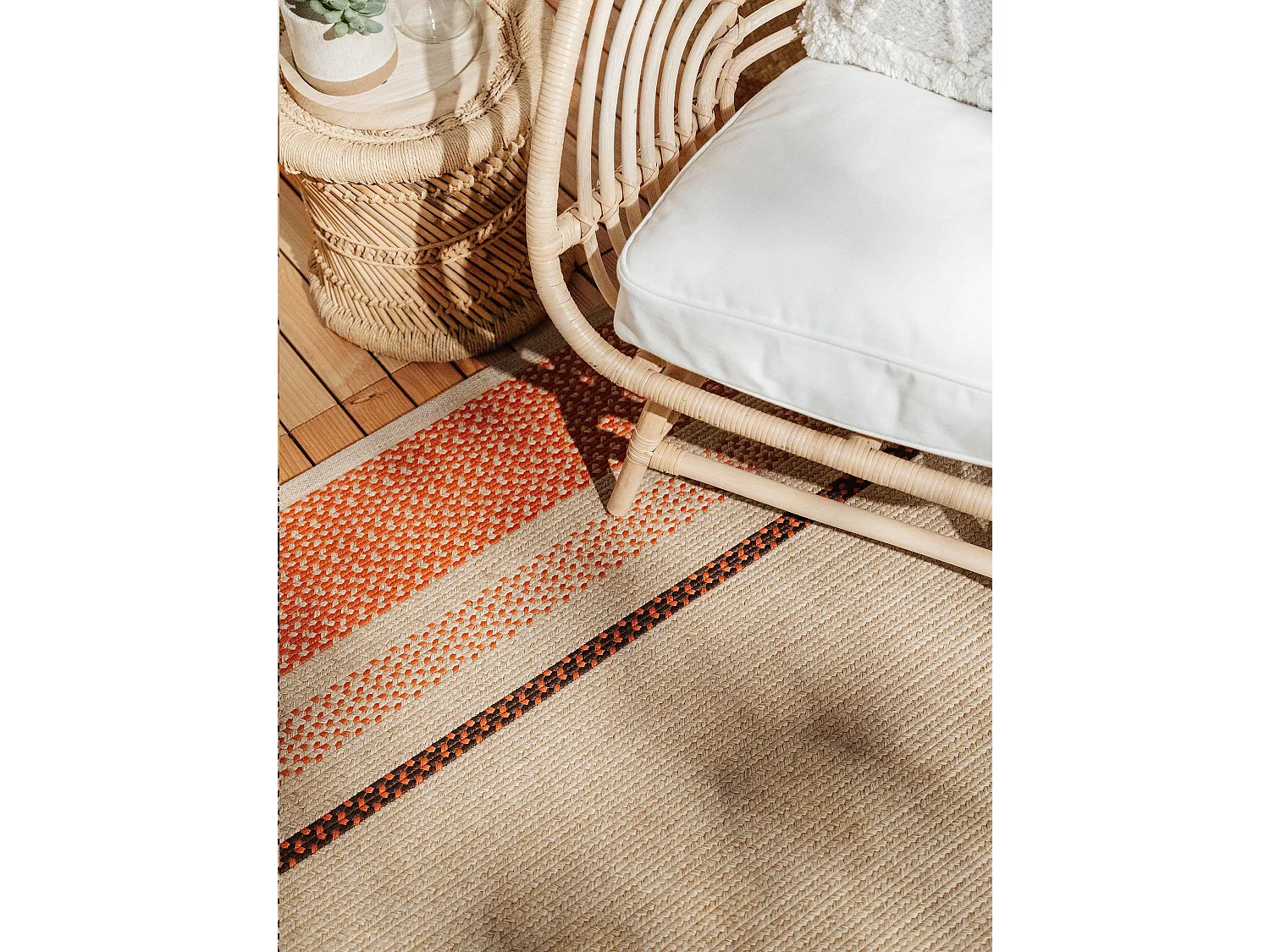 Tapis d'extérieur & intérieur Nandi Terracotta 120x170 cm