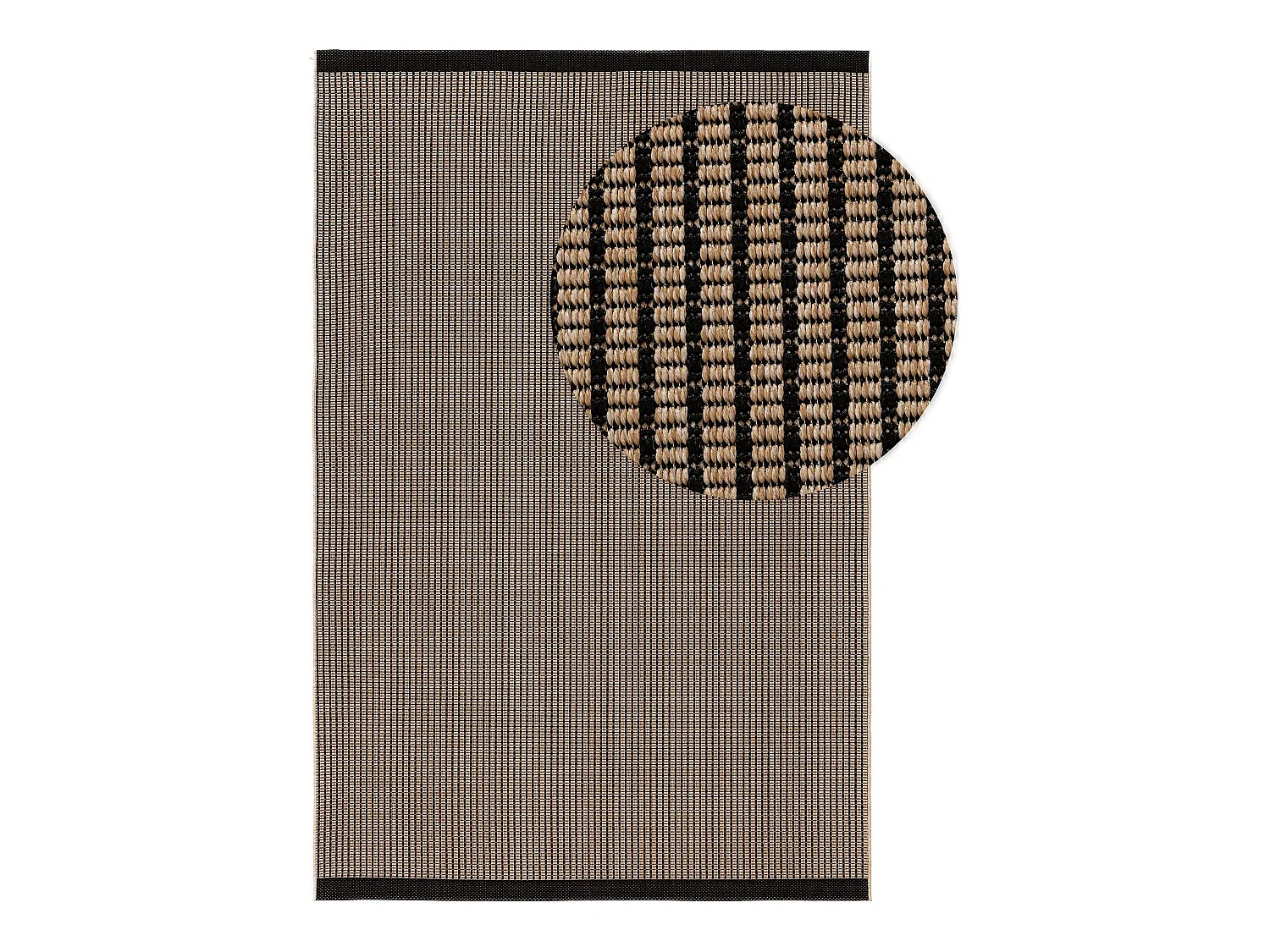 Tapis d'extérieur & intérieur Naoto Beige/Noir 140x200 cm