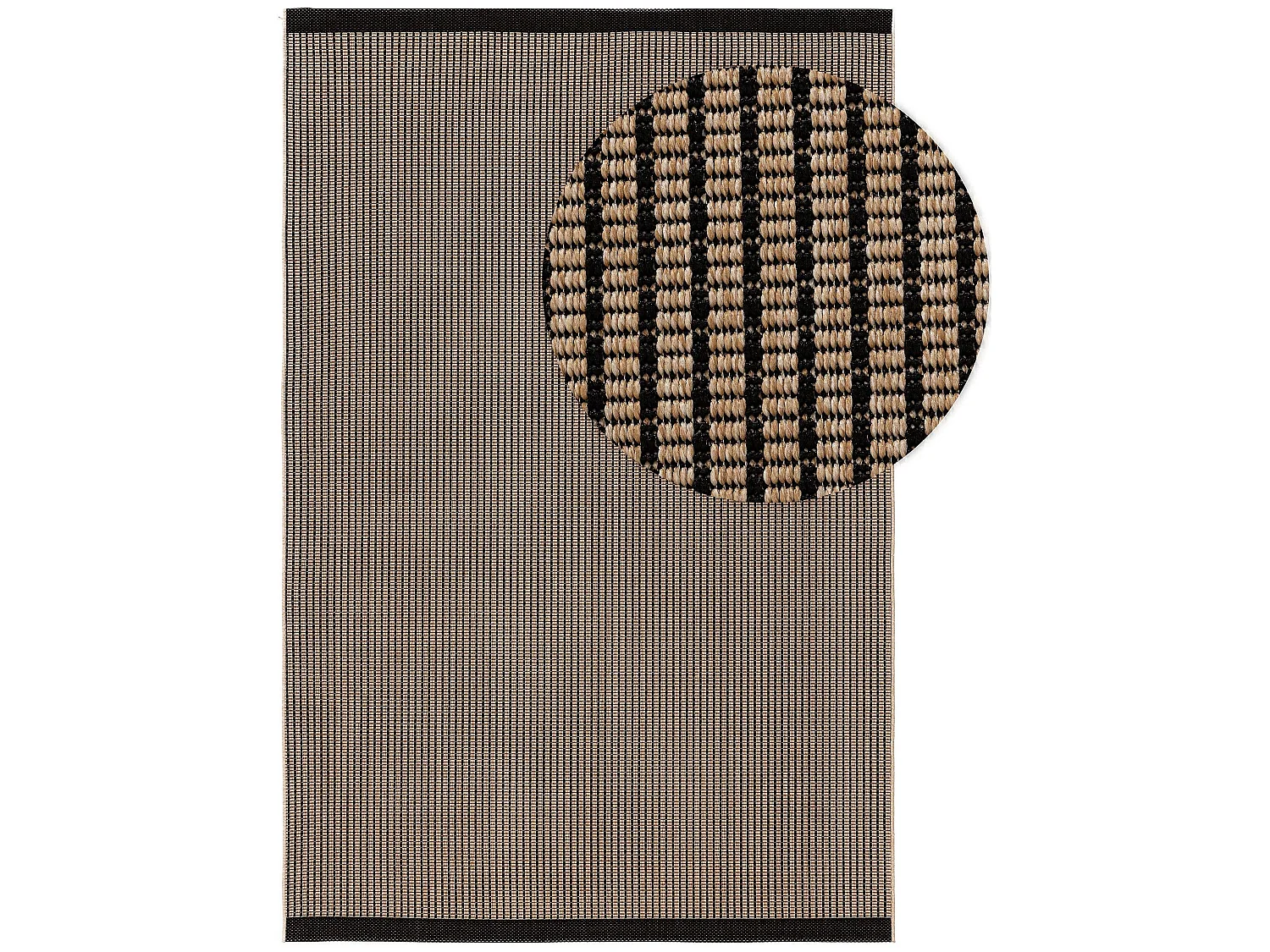 Tapis d'extérieur & intérieur Naoto Beige/Noir 140x200 cm