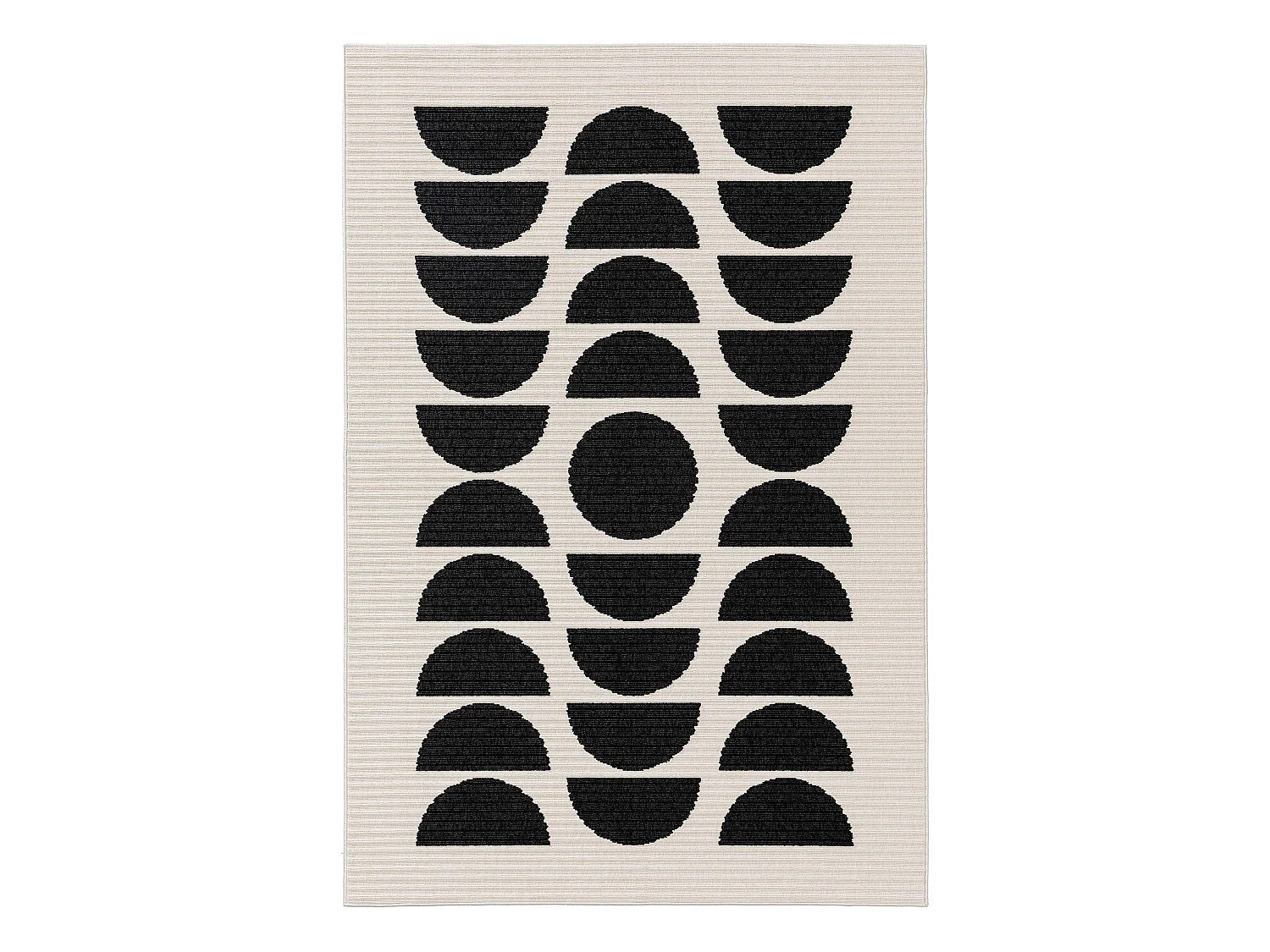 Tapis d'extérieur & intérieur Taro Noir & Blanc 80x150 cm