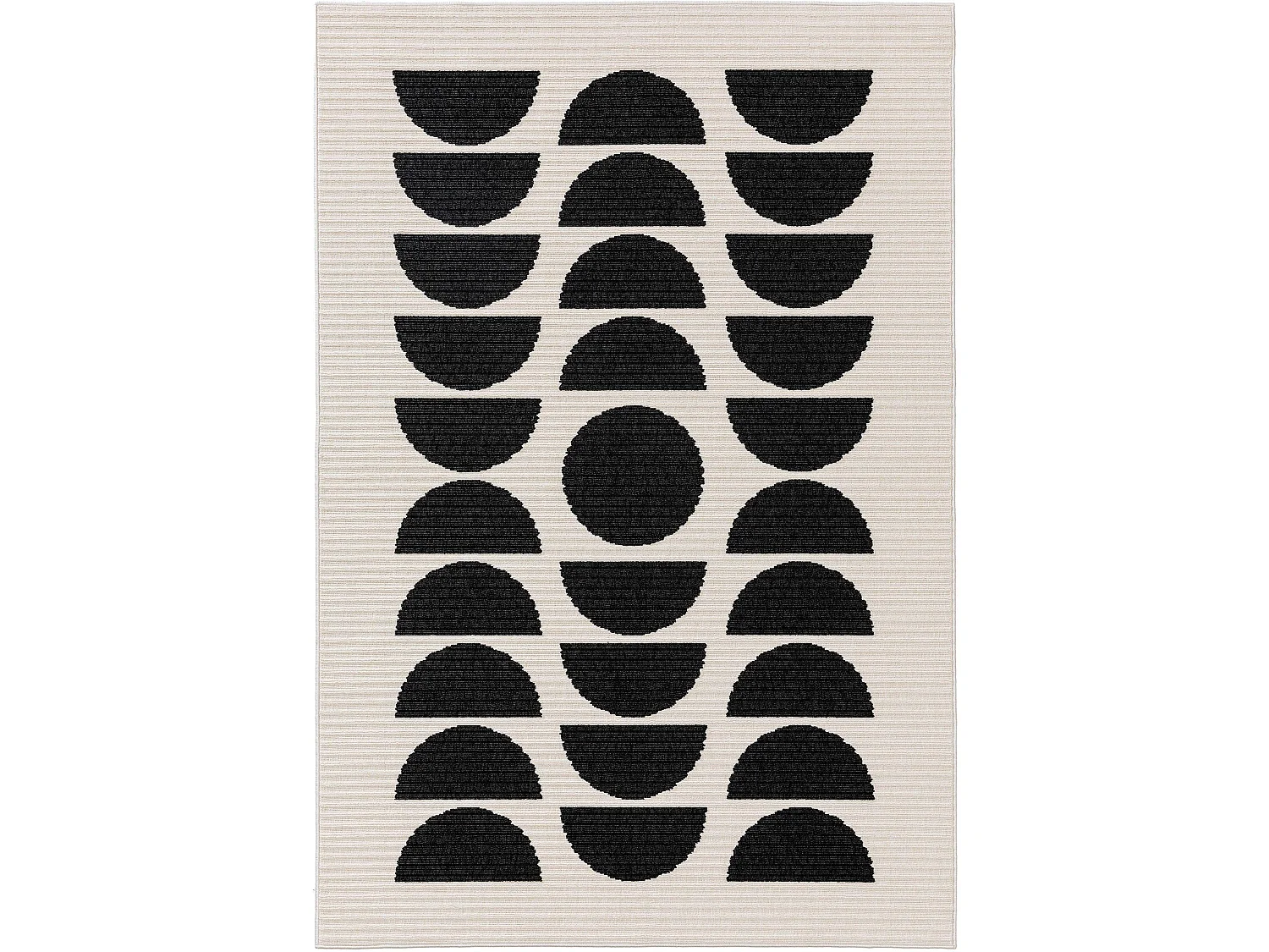 Tapis d'extérieur & intérieur Taro Noir & Blanc 80x150 cm