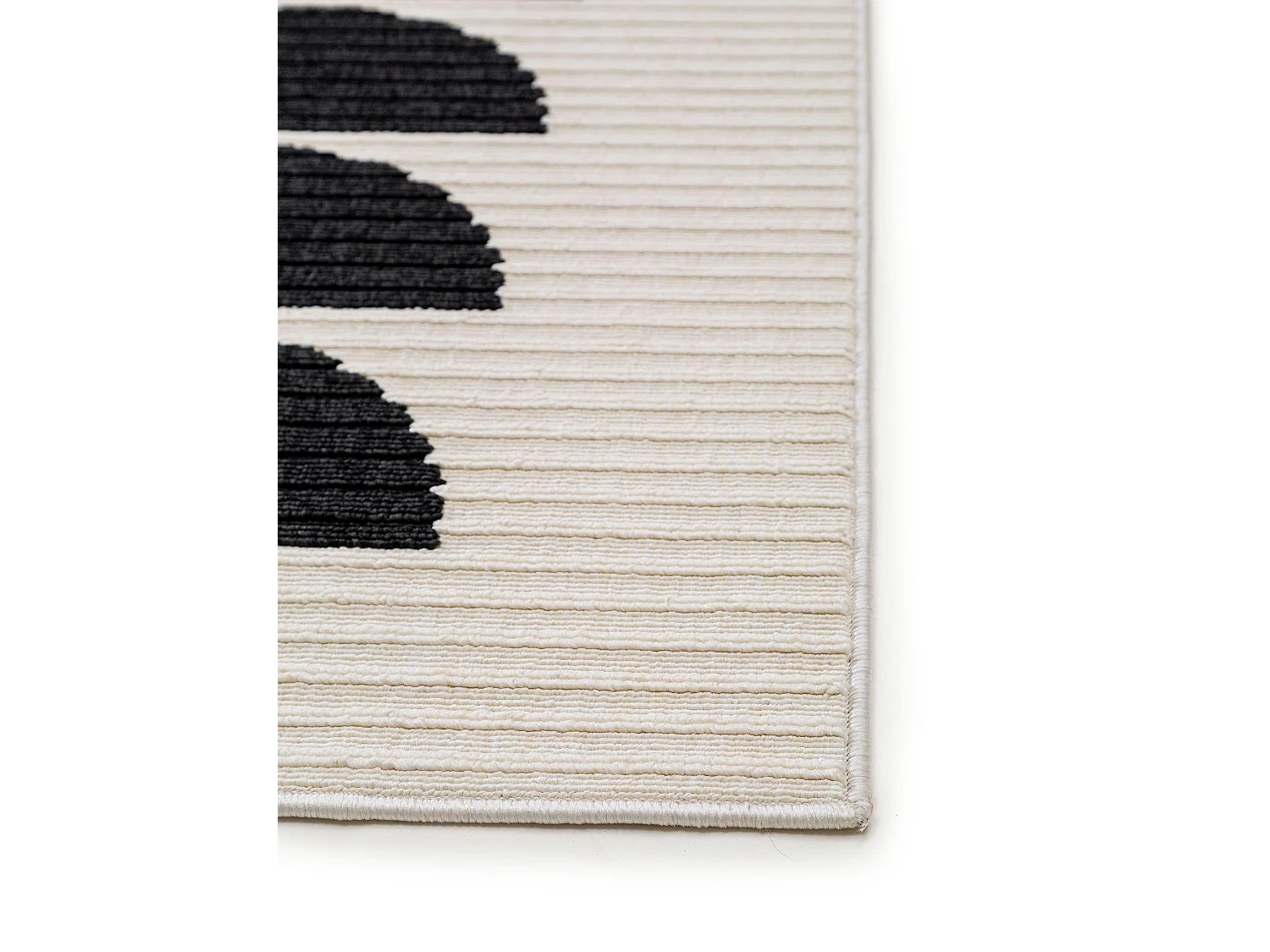 Tapis d'extérieur & intérieur Taro Noir & Blanc 80x150 cm