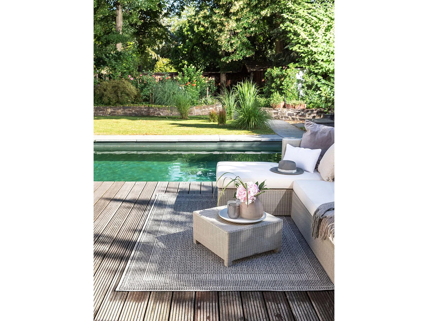 Tapis d'extérieur & intérieur Cleo Anthracite 200x290 cm