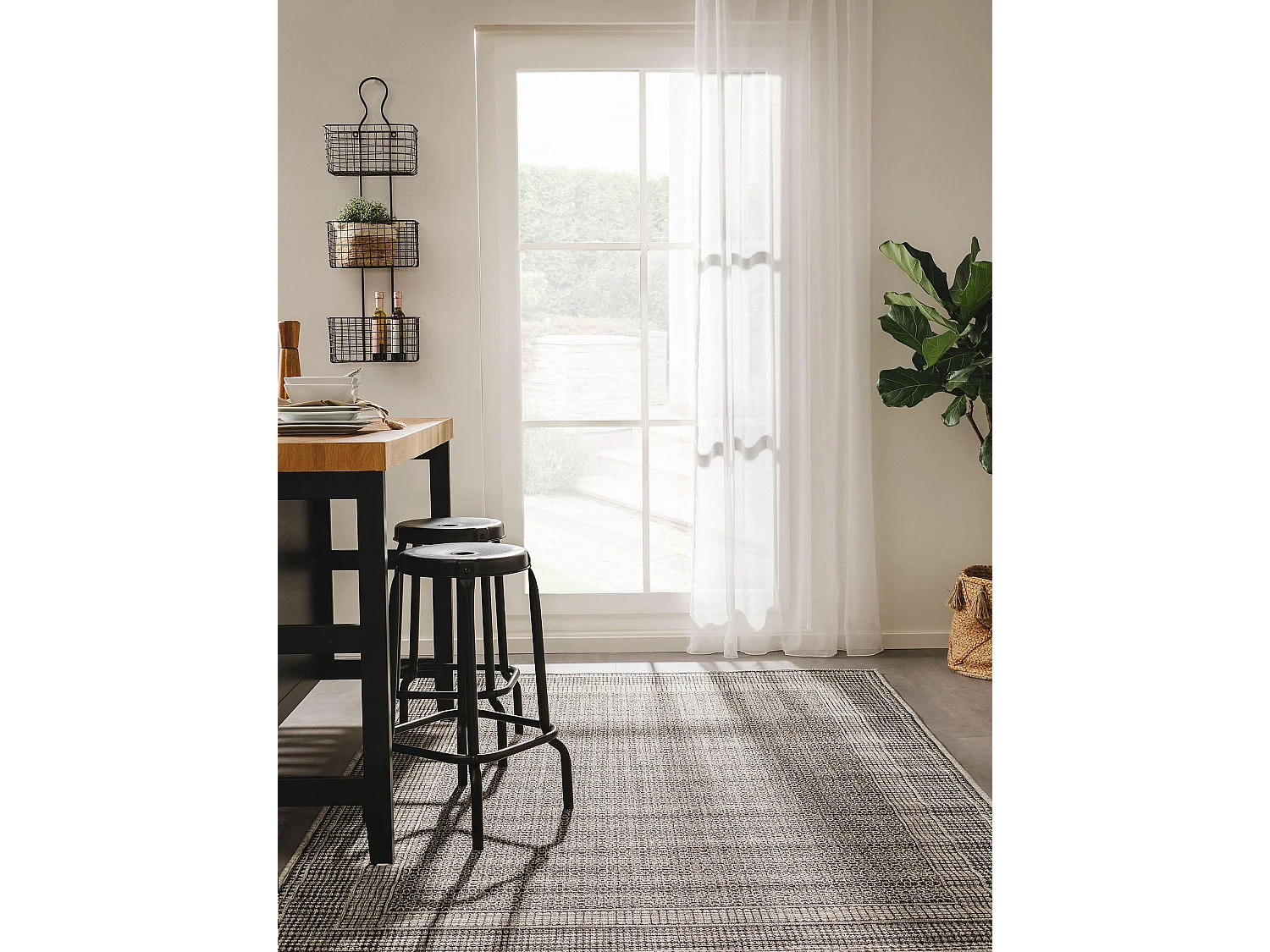 Tapis d'extérieur & intérieur Cleo Anthracite 200x290 cm