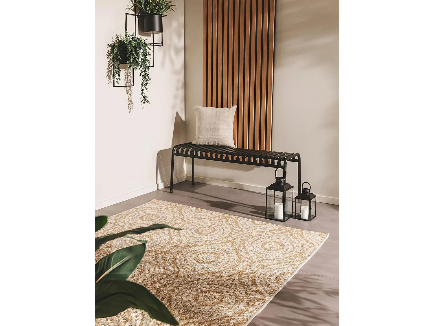 Tapis d'extérieur & intérieur Cleo Crème/Beige 140x200 cm