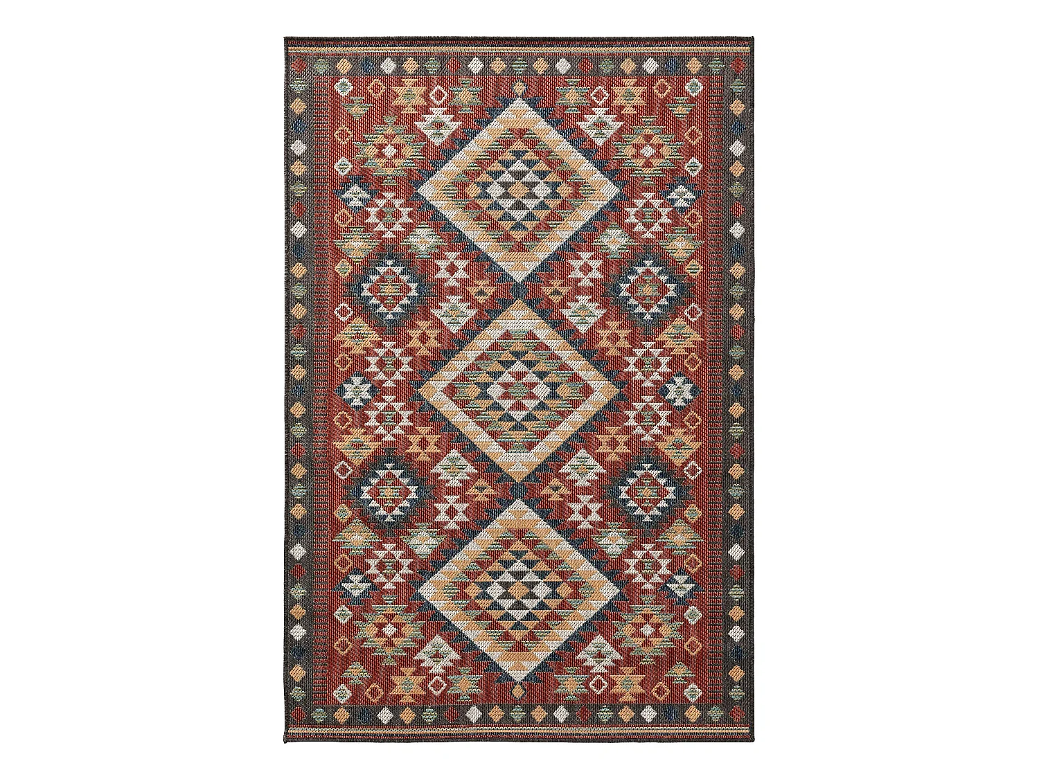 Tapis d'extérieur & intérieur Mirena Rouge 120x170 cm