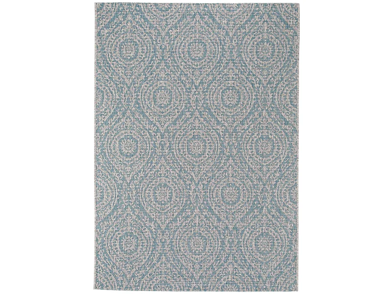 Tapis d'extérieur & intérieur Cleo Beige/Turquoise 200x290 cm