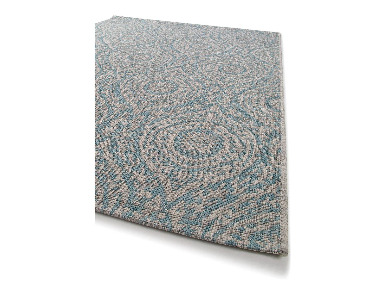Tapis d'extérieur & intérieur Cleo Beige/Turquoise 200x290 cm