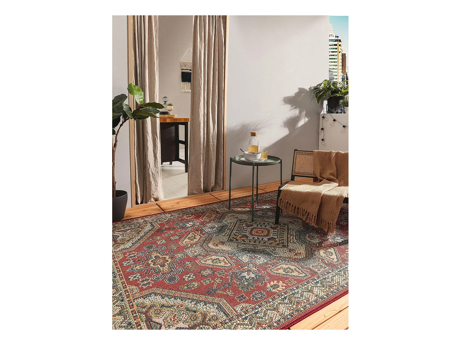 Tapis d'extérieur & intérieur Mirena Multicouleur 160x230 cm