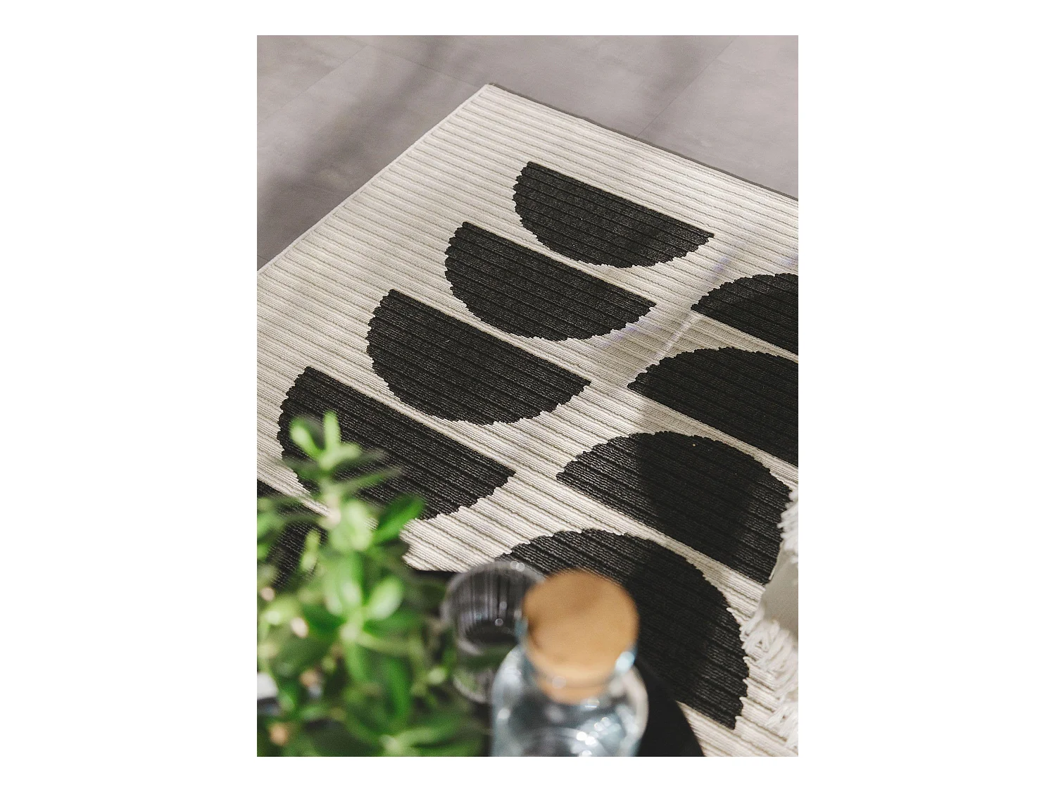 Tapis d'extérieur & intérieur Taro Noir & Blanc 160x230 cm