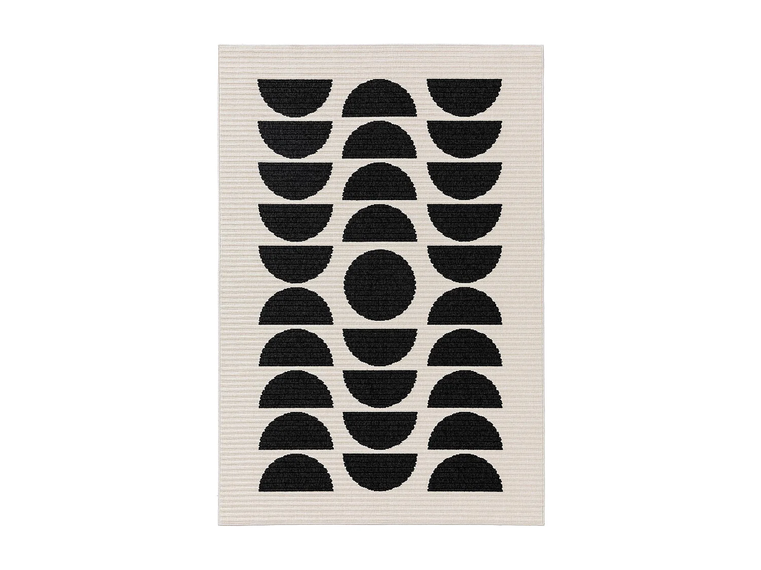Tapis d'extérieur & intérieur Taro Noir & Blanc 160x230 cm