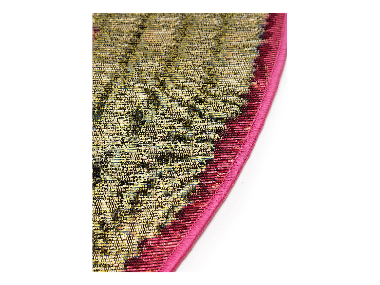 Tapis d'extérieur & intérieur rond Kenya Multicouleur ø 160 cm rond