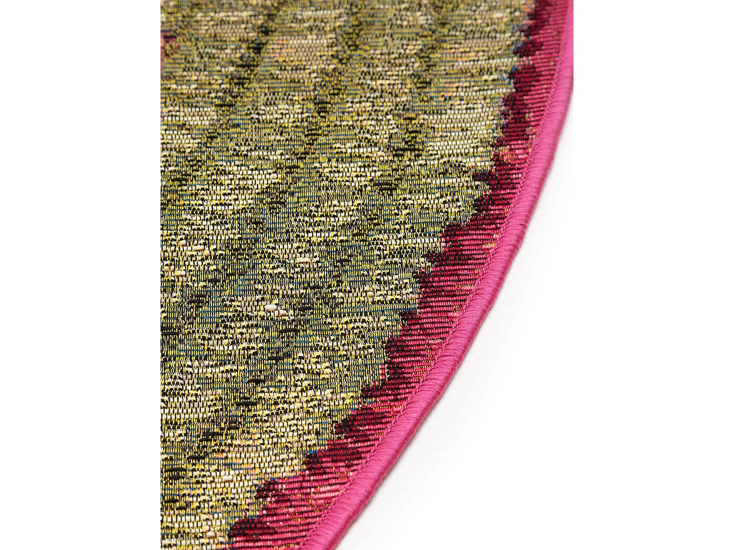 Tapis d'extérieur & intérieur rond Kenya Multicouleur ø 160 cm rond