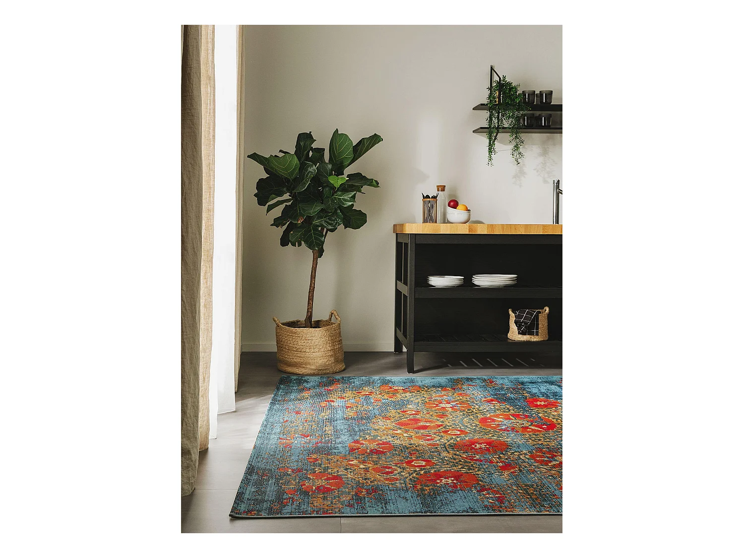 Tapis d'extérieur & intérieur Artis Multicouleur/Bleu 160x235 cm