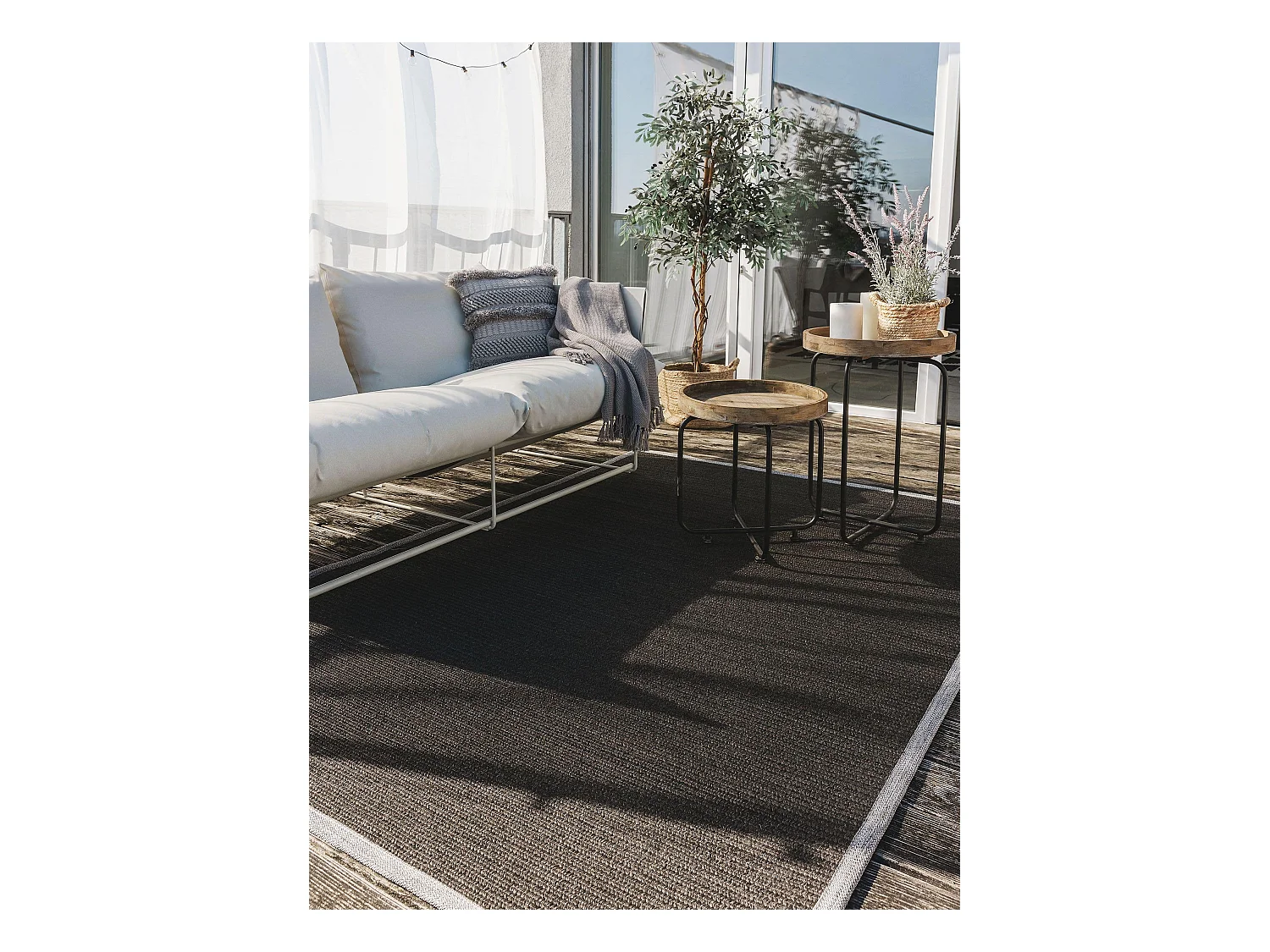 Tapis d'extérieur & intérieur Nandi Noir 160x230 cm