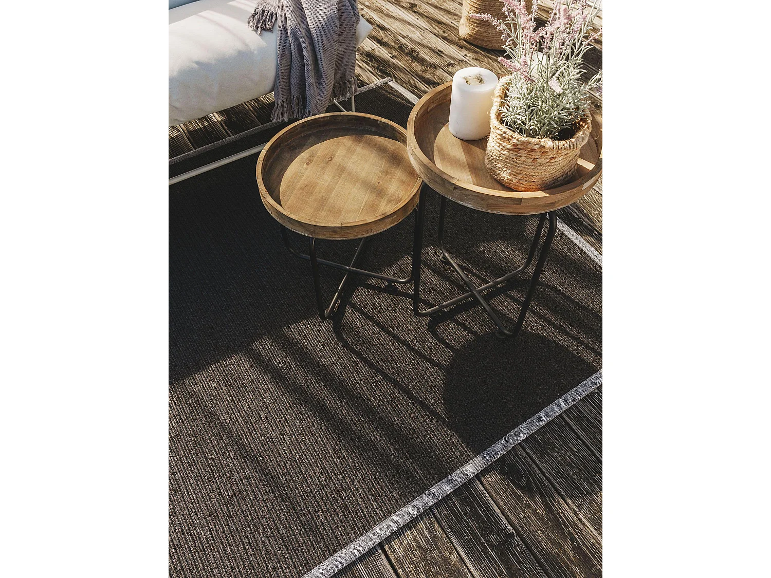 Tapis d'extérieur & intérieur Nandi Noir 160x230 cm