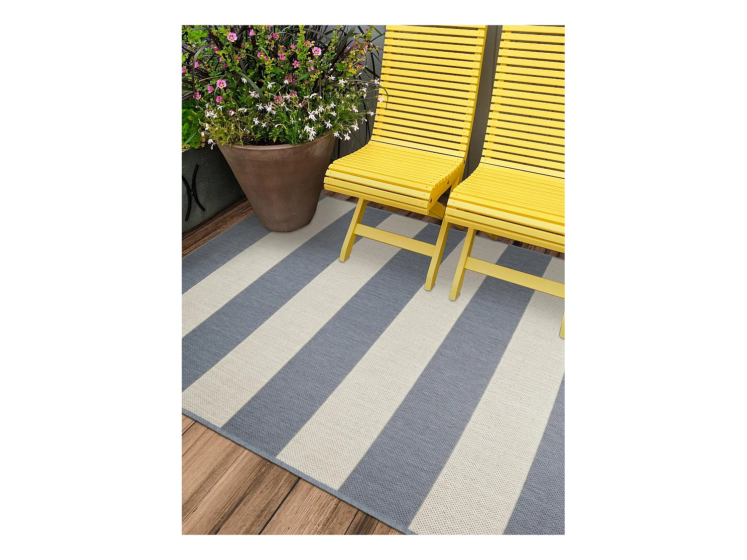 Tapis d'extérieur & intérieur Metro Bleu 160x230 cm