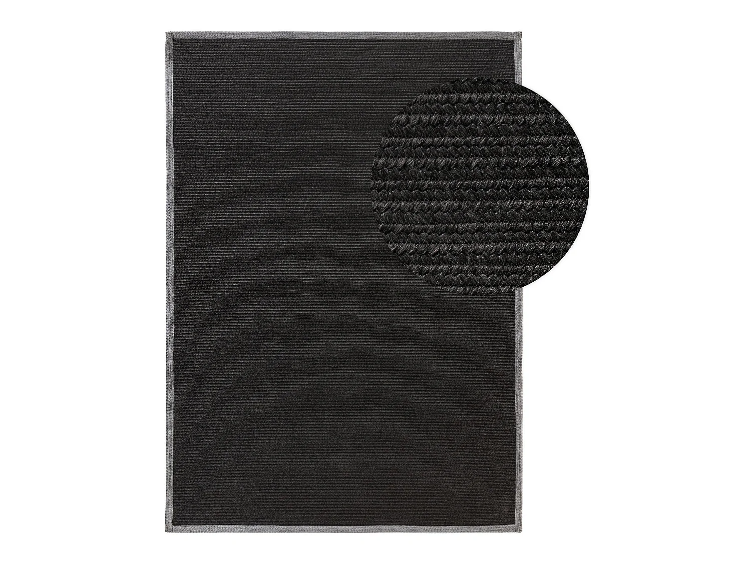 Tapis d'extérieur & intérieur Nandi Noir 90x130 cm