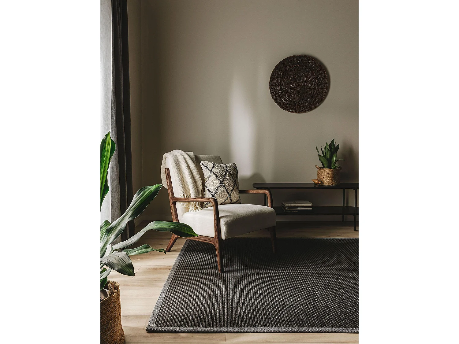 Tapis d'extérieur & intérieur Nandi Noir 90x130 cm