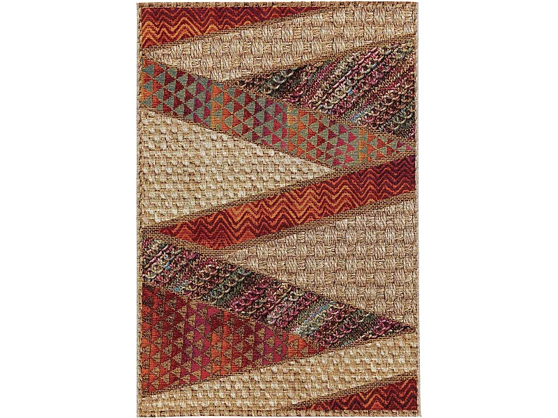 Tapis d'extérieur & intérieur Kenya Beige/Rouge 160x235 cm