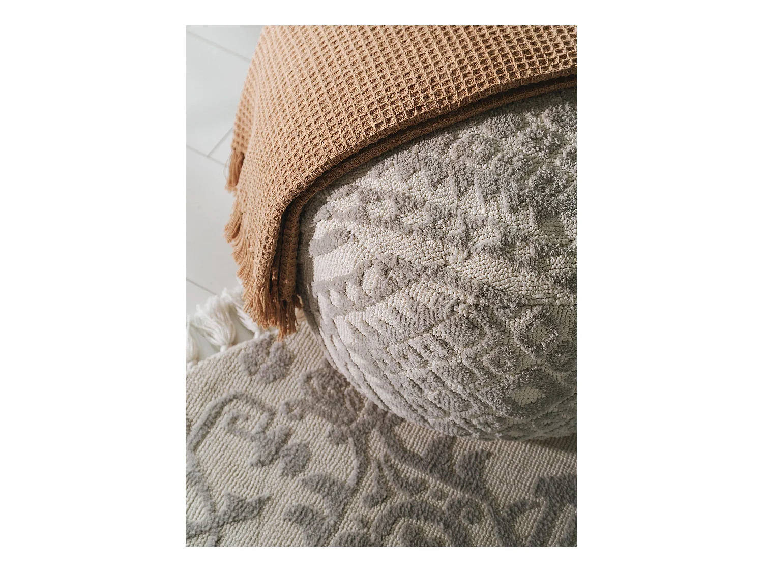 Pouf Elias Gris 55x55x30 cm