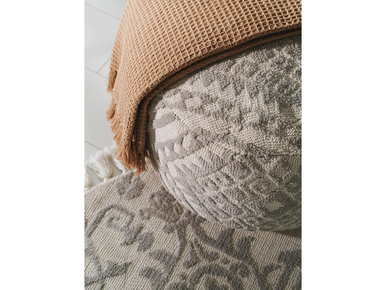 Pouf Elias Gris 55x55x30 cm