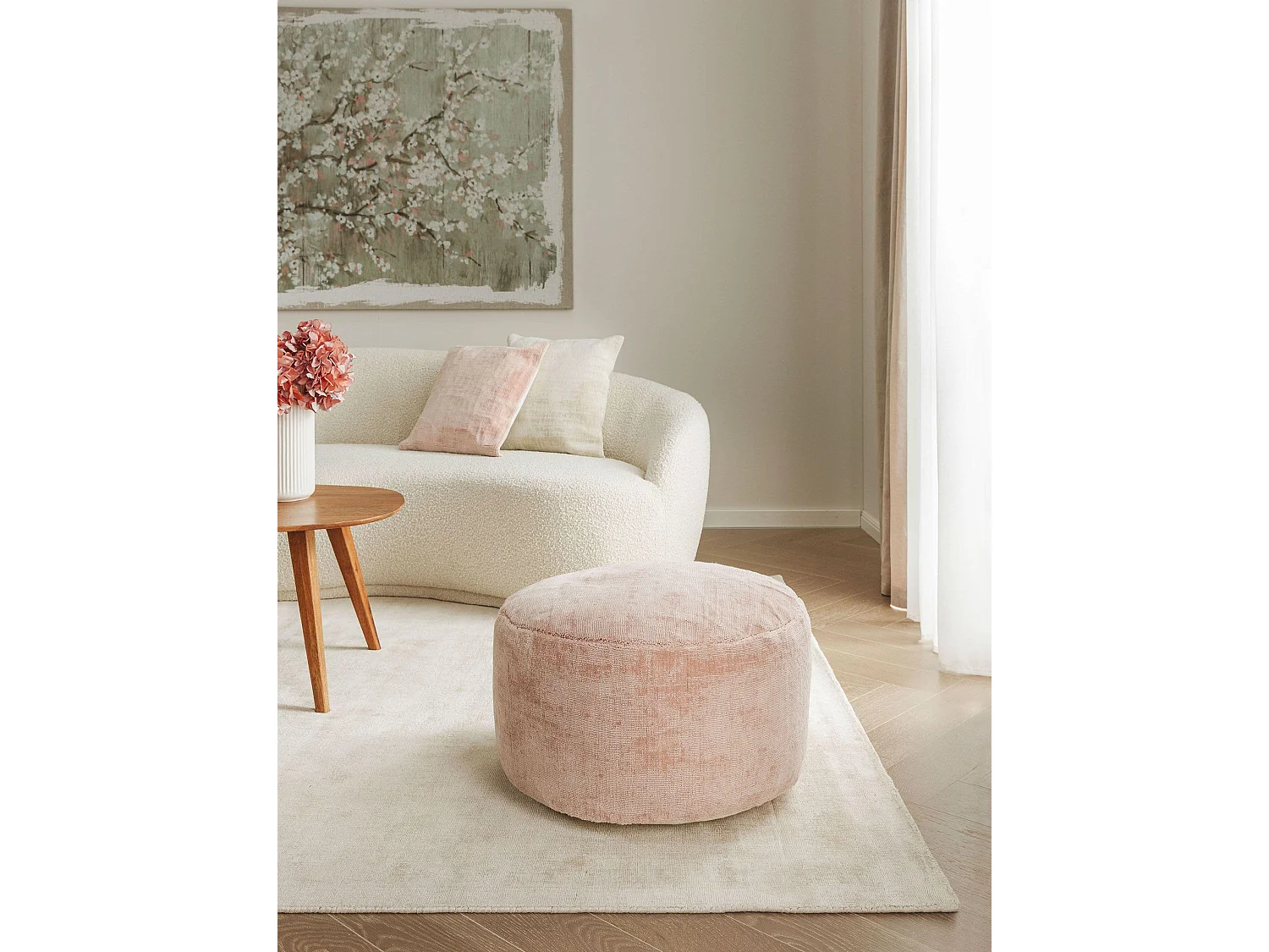 Pouf Nova Rose 55x55x30 cm
