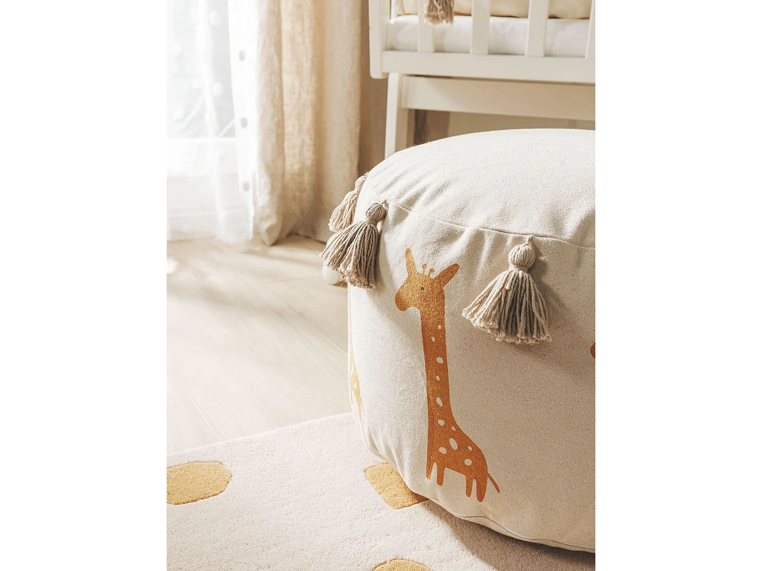 Pouf Savannah Jaune 45x45x25 cm