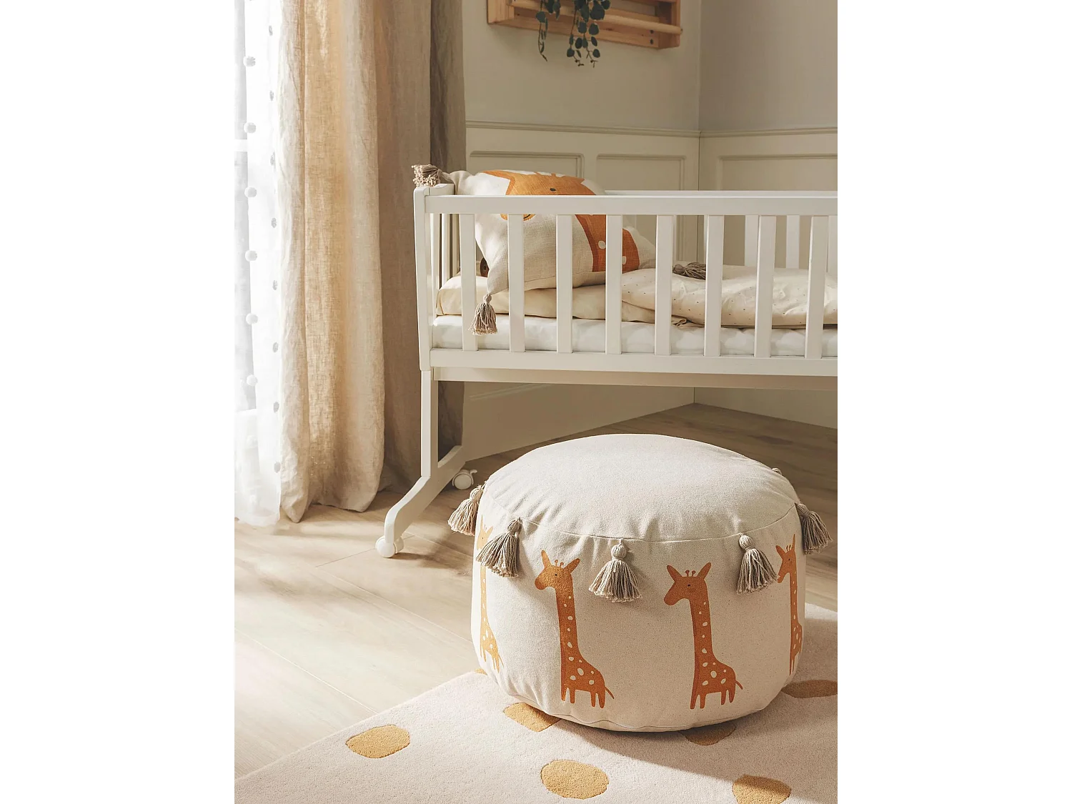 Pouf Savannah Jaune 45x45x25 cm