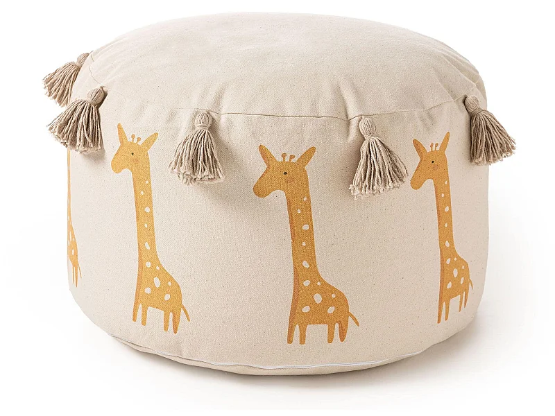 Pouf Savannah Jaune 45x45x25 cm