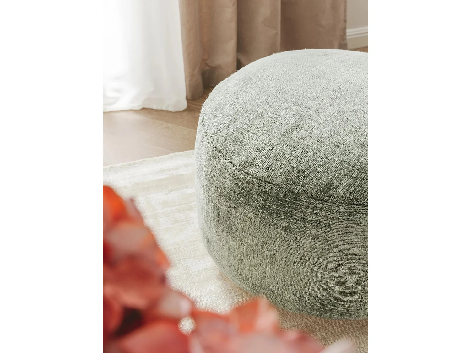 Pouf Nova Vert clair 55x55x30 cm