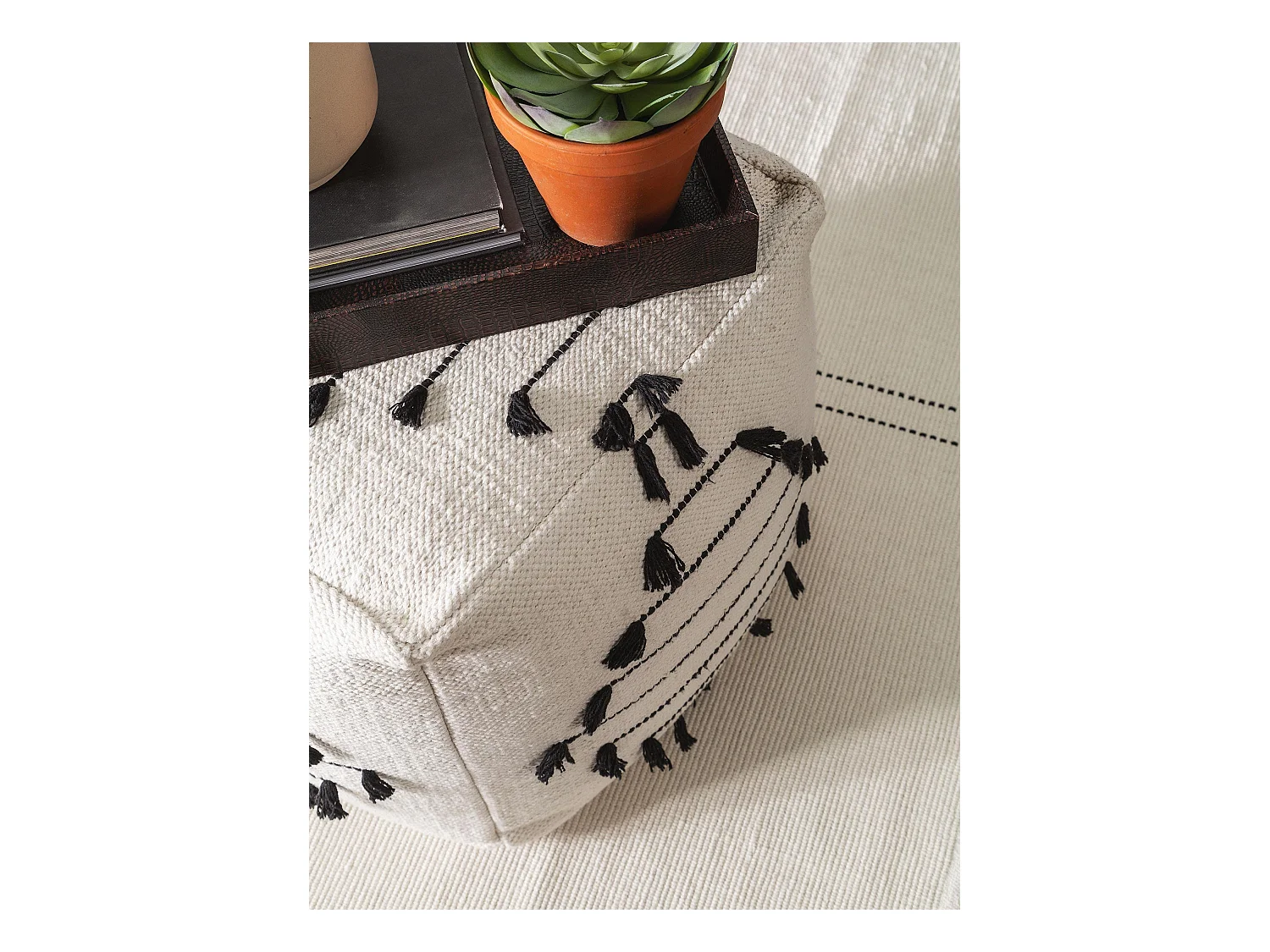 Pouf Bo Ivory 45x45x45 cm