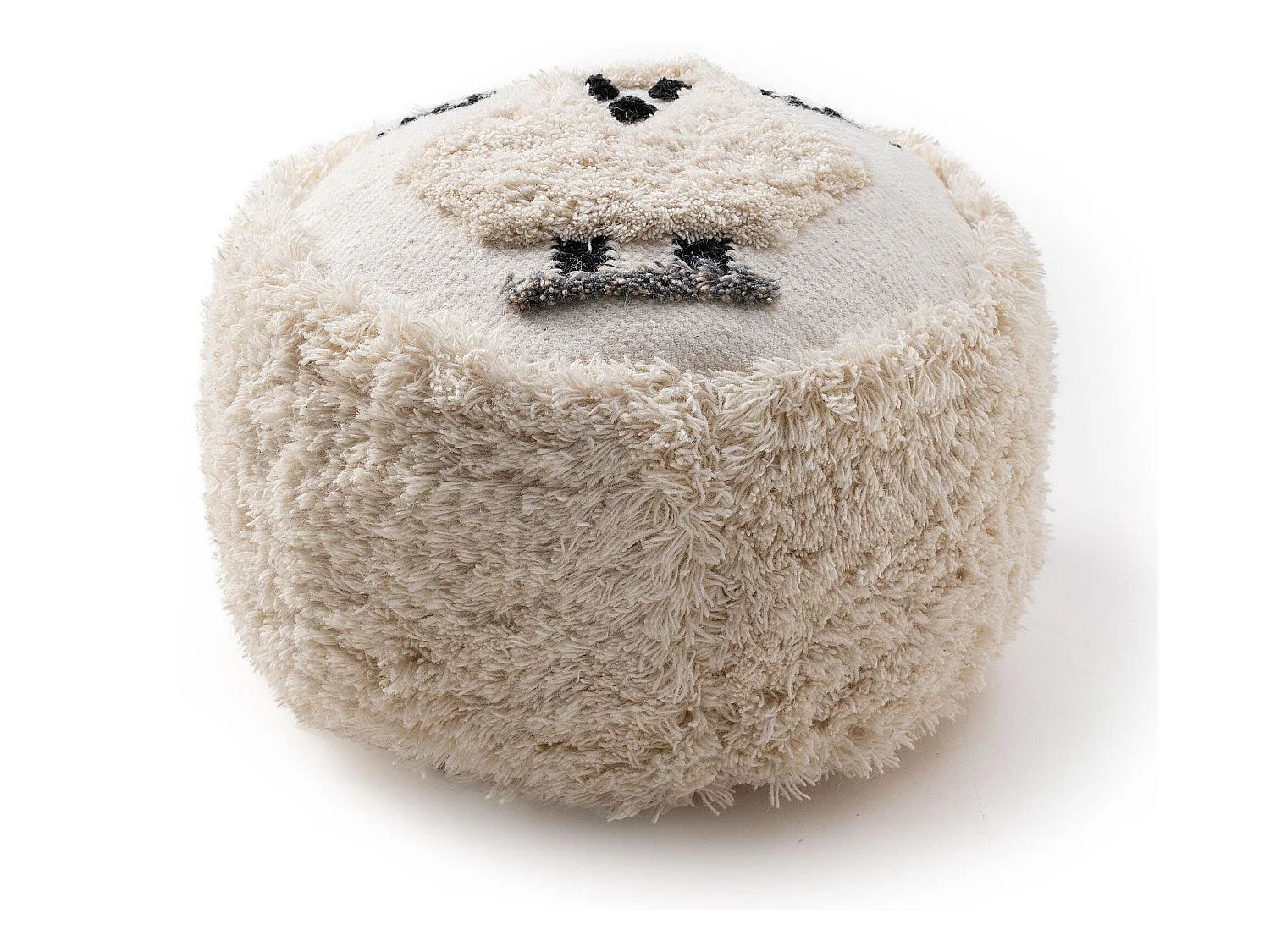 Pouf Shawn Ivory 45x45x25 cm
