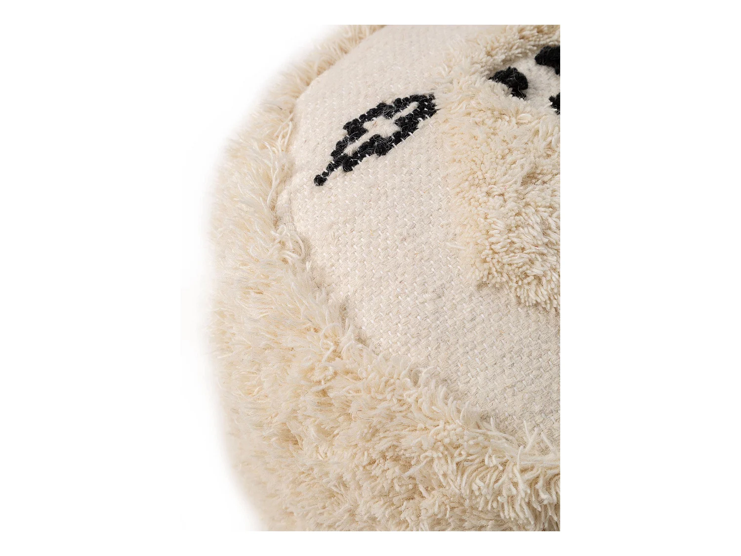 Pouf Shawn Ivory 45x45x25 cm