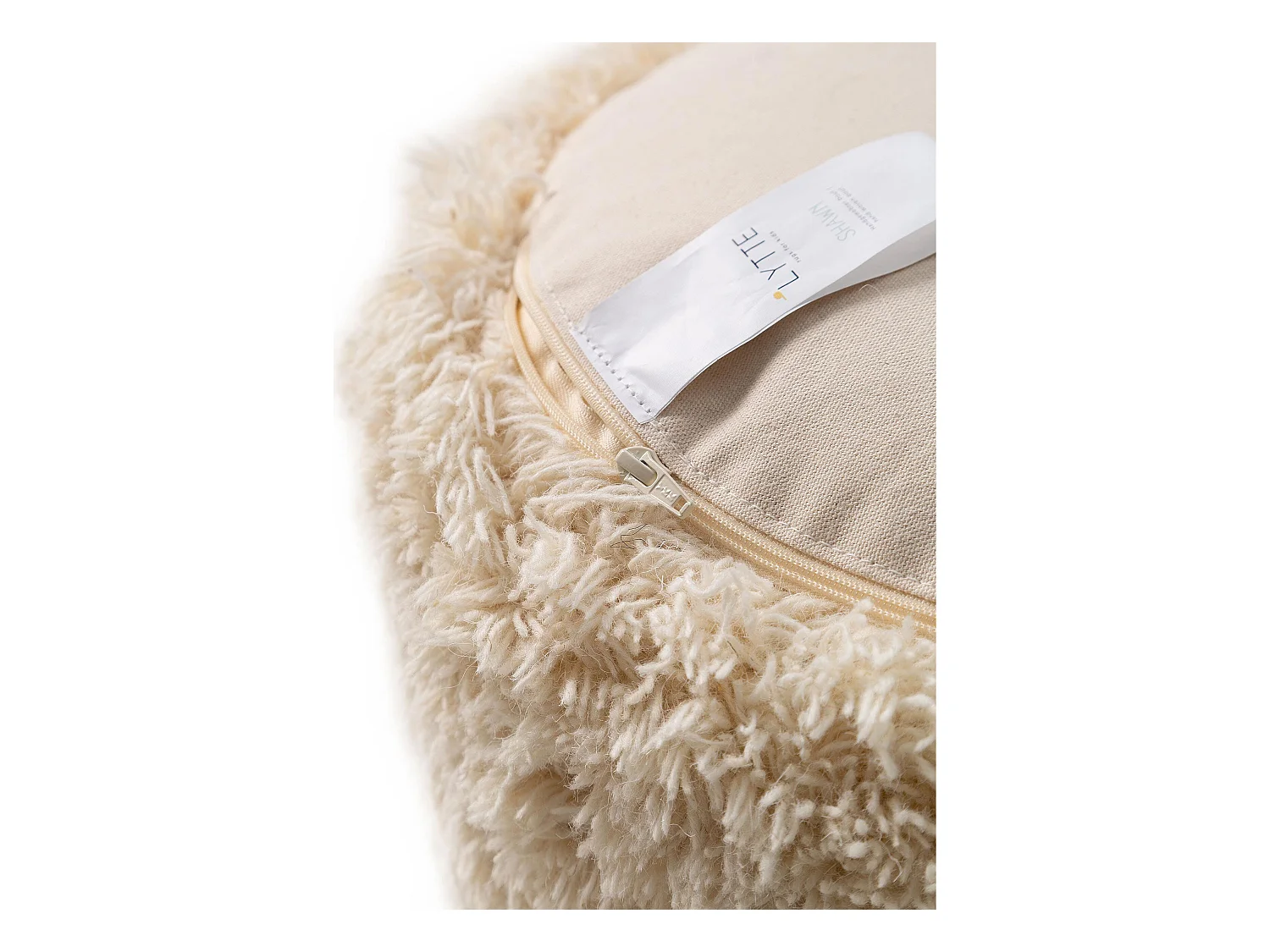 Pouf Shawn Ivory 45x45x25 cm