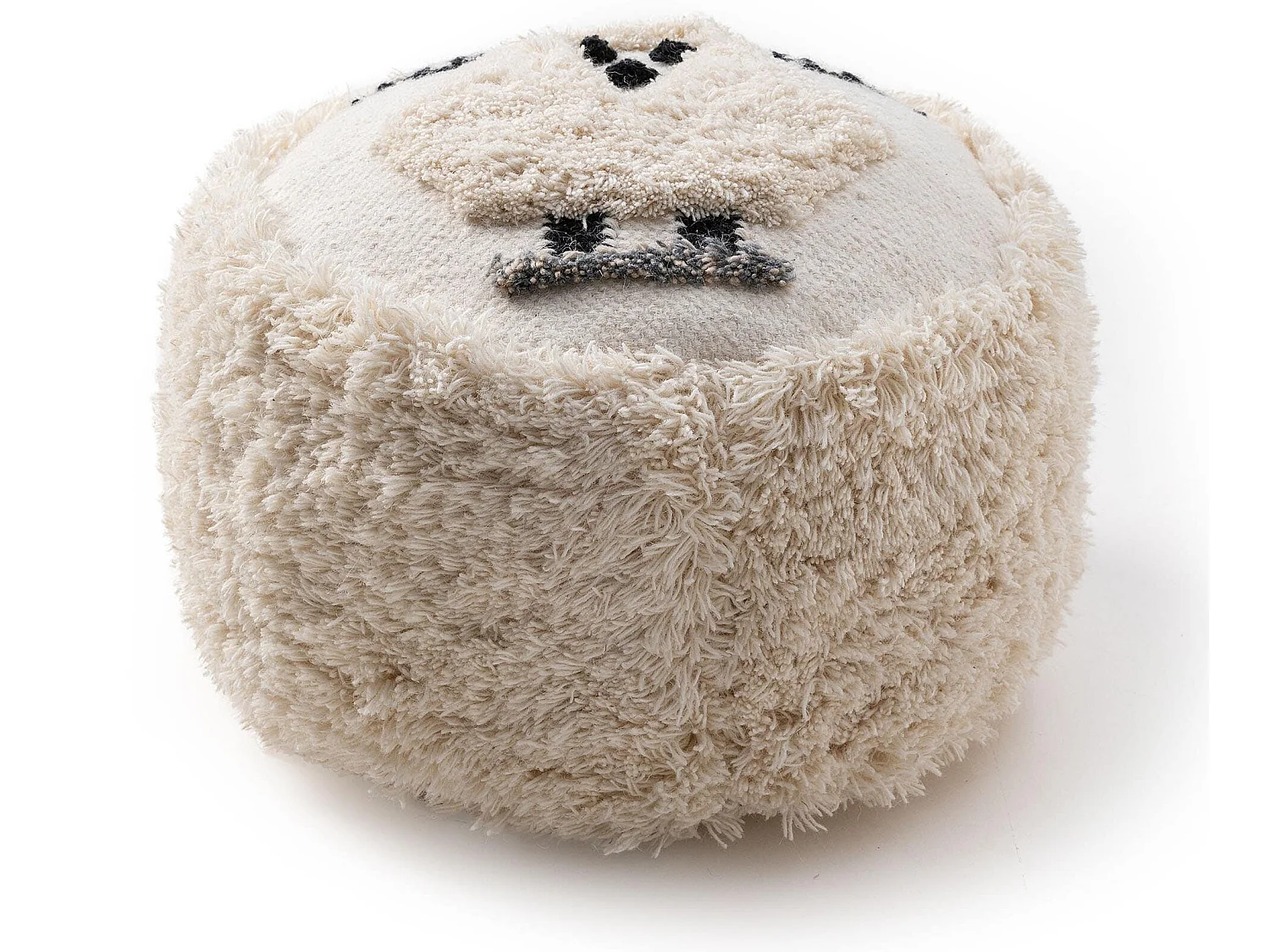 Pouf Shawn Ivory 45x45x25 cm