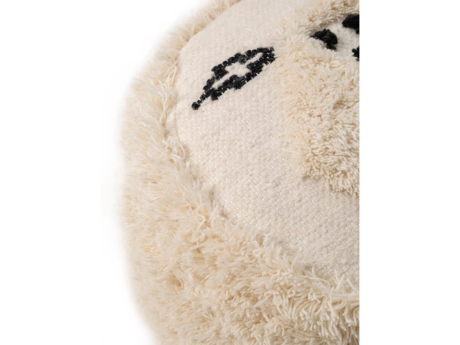 Pouf Shawn Ivory 45x45x25 cm