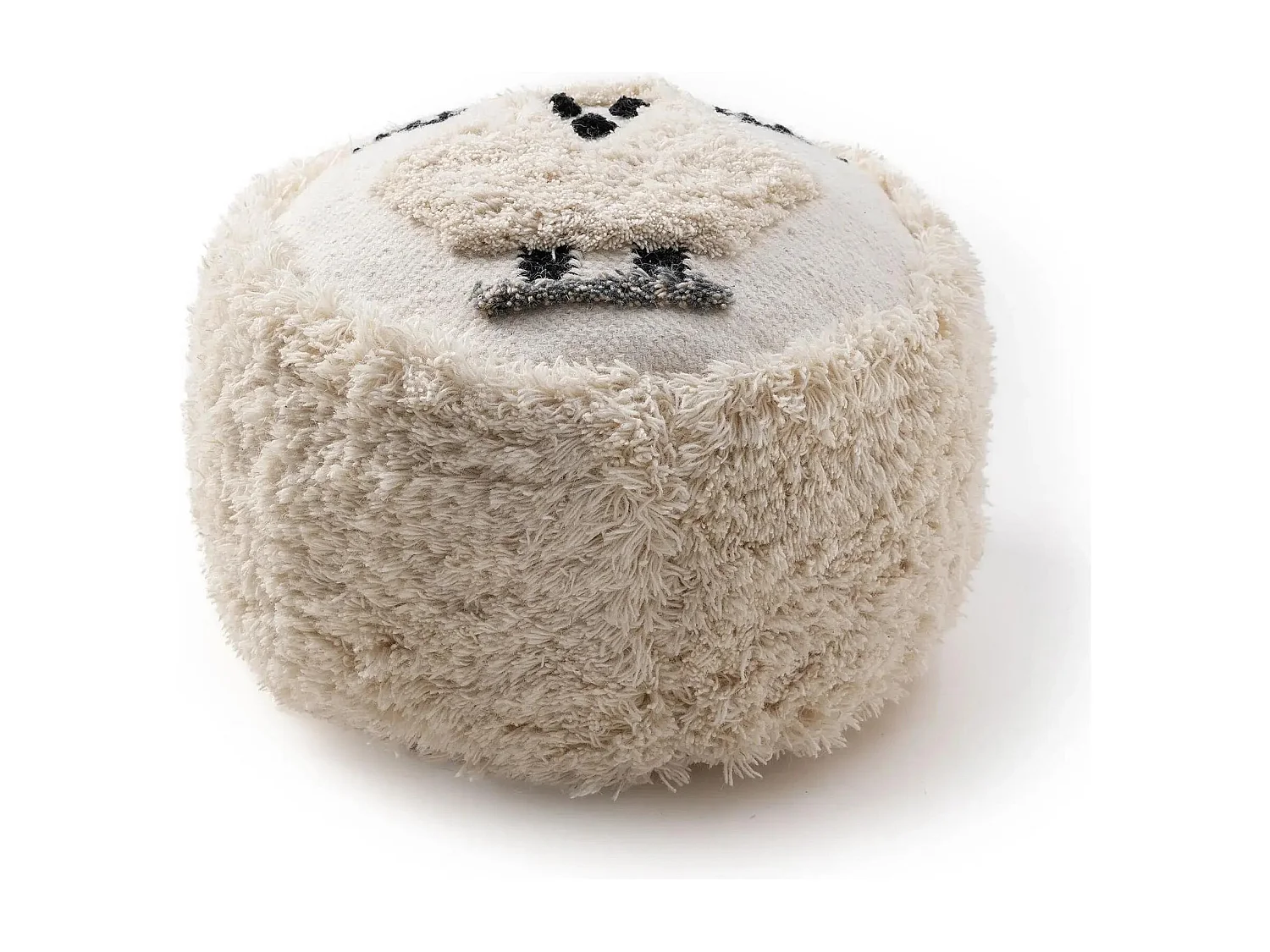 Pouf Shawn Ivory 45x45x25 cm