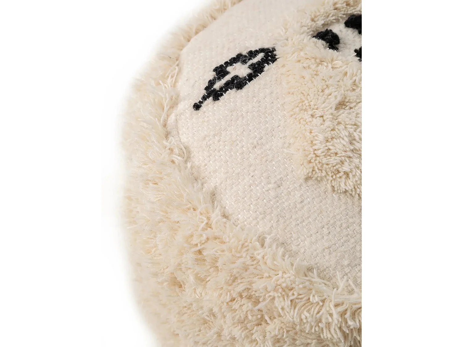 Pouf Shawn Ivory 45x45x25 cm