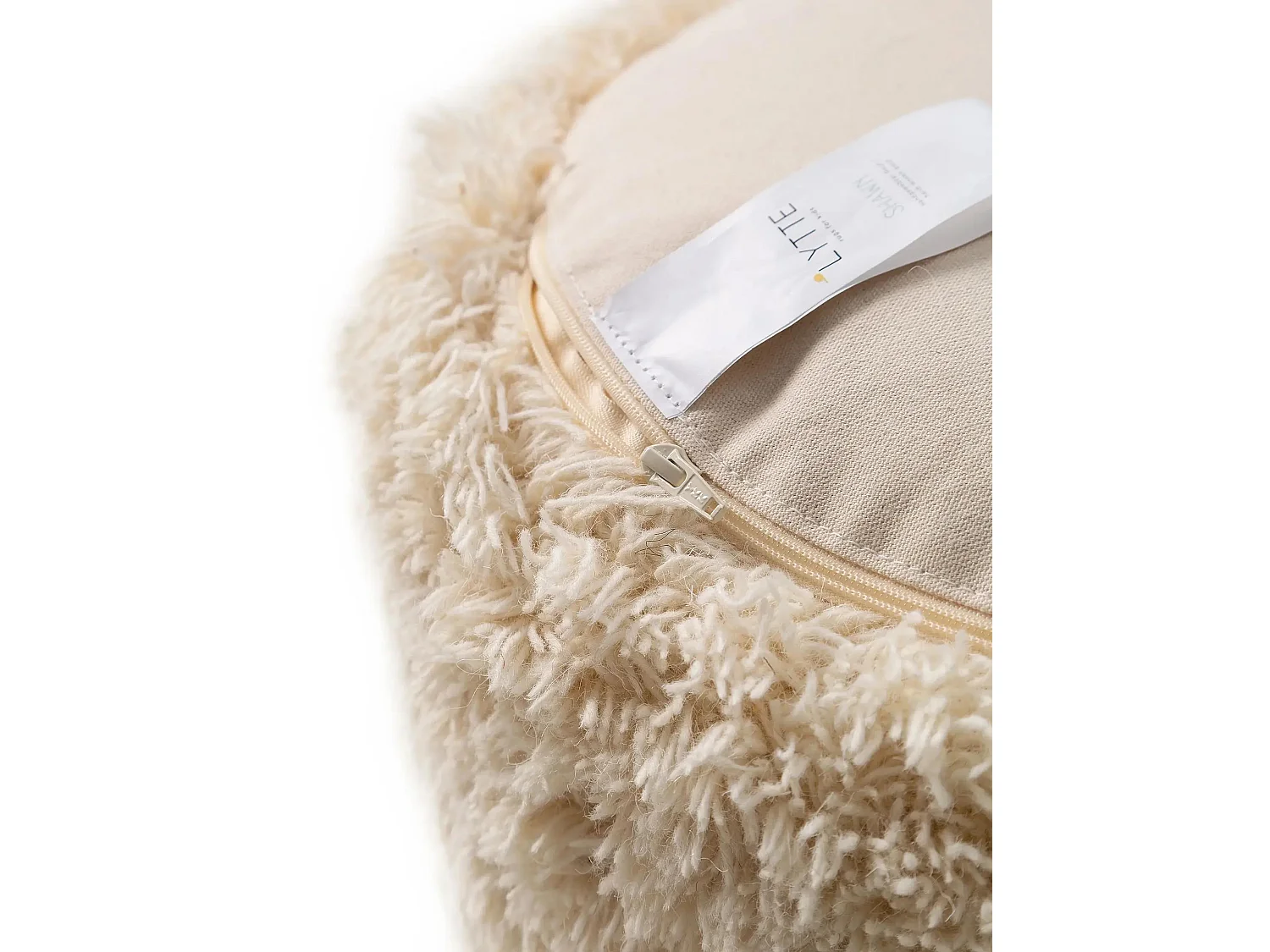 Pouf Shawn Ivory 45x45x25 cm