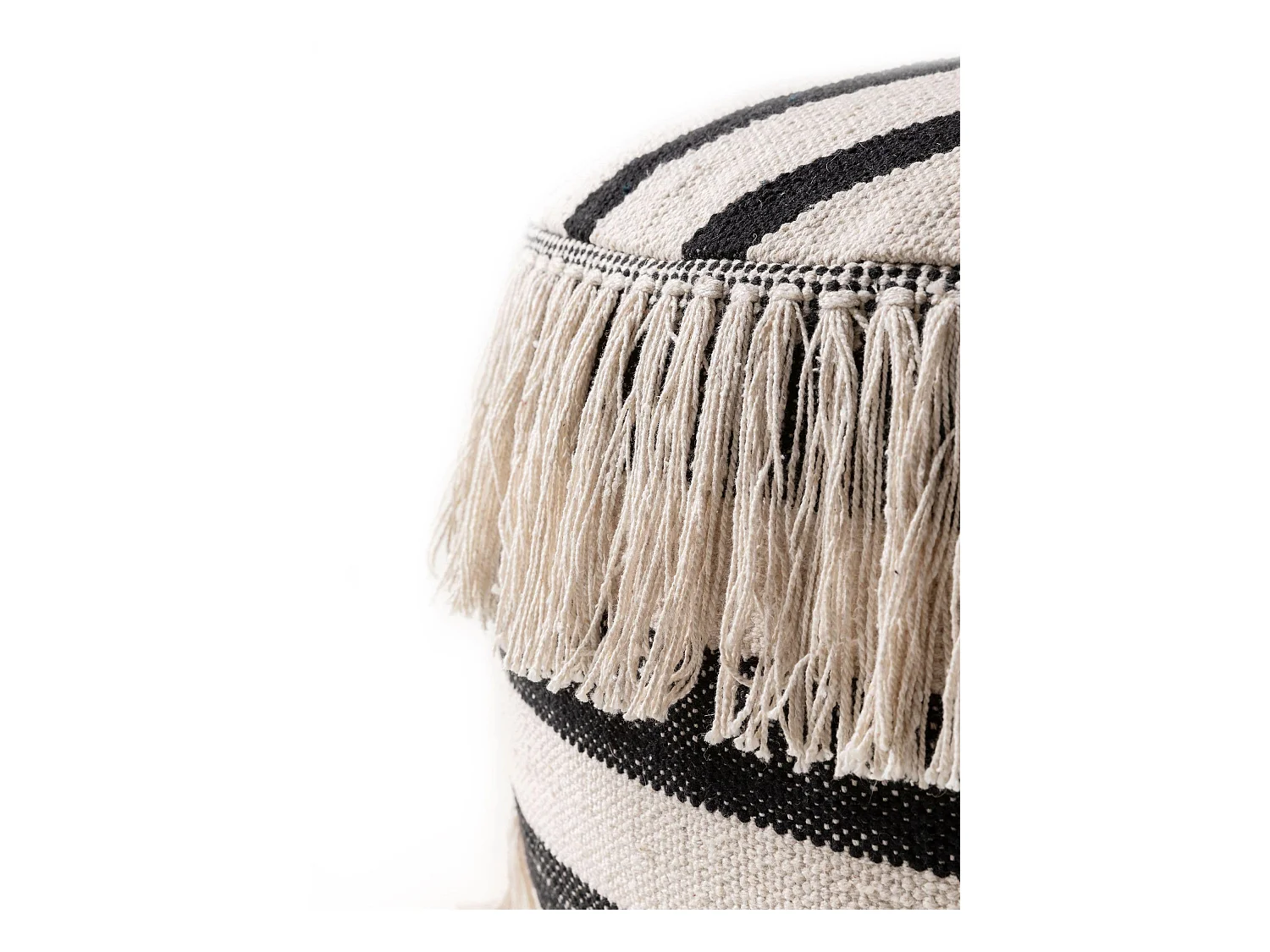 Pouf Deja Noir & Blanc 55x55x30 cm