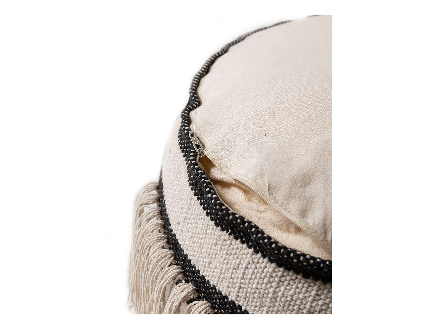 Pouf Deja Noir & Blanc 55x55x30 cm