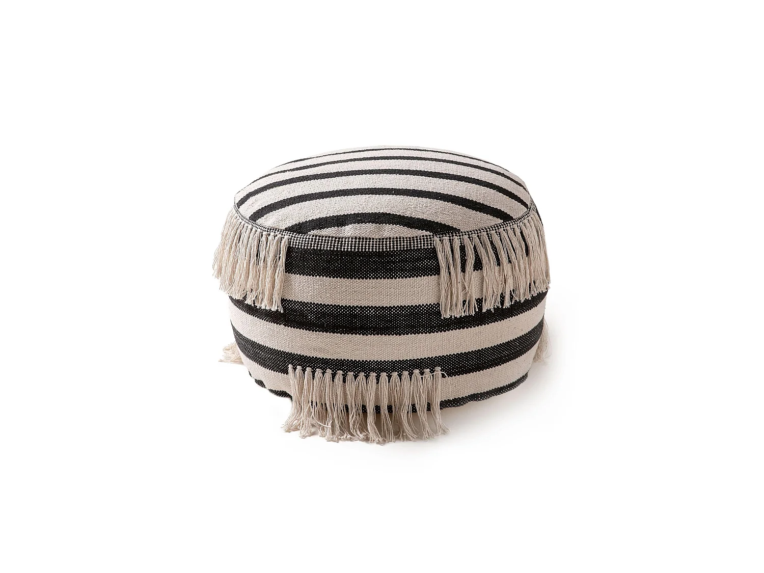 Pouf Deja Noir & Blanc 55x55x30 cm