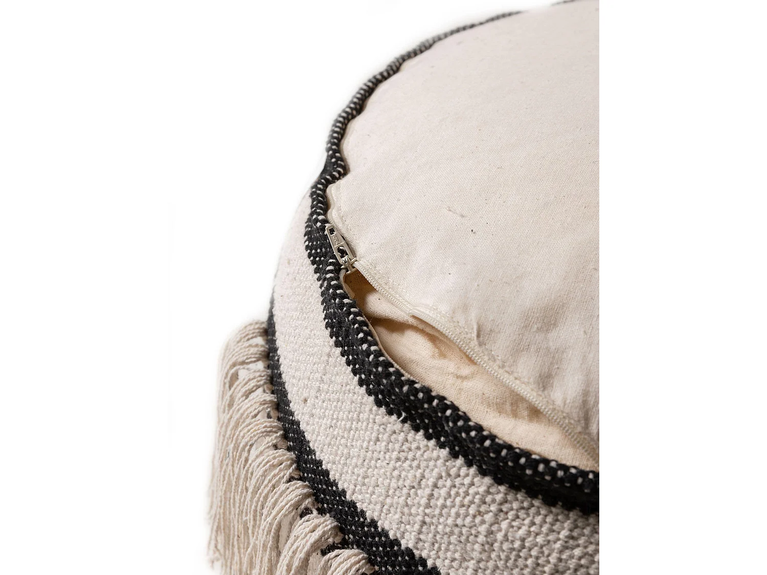 Pouf Deja Noir &amp; Blanc 55x55x30 cm