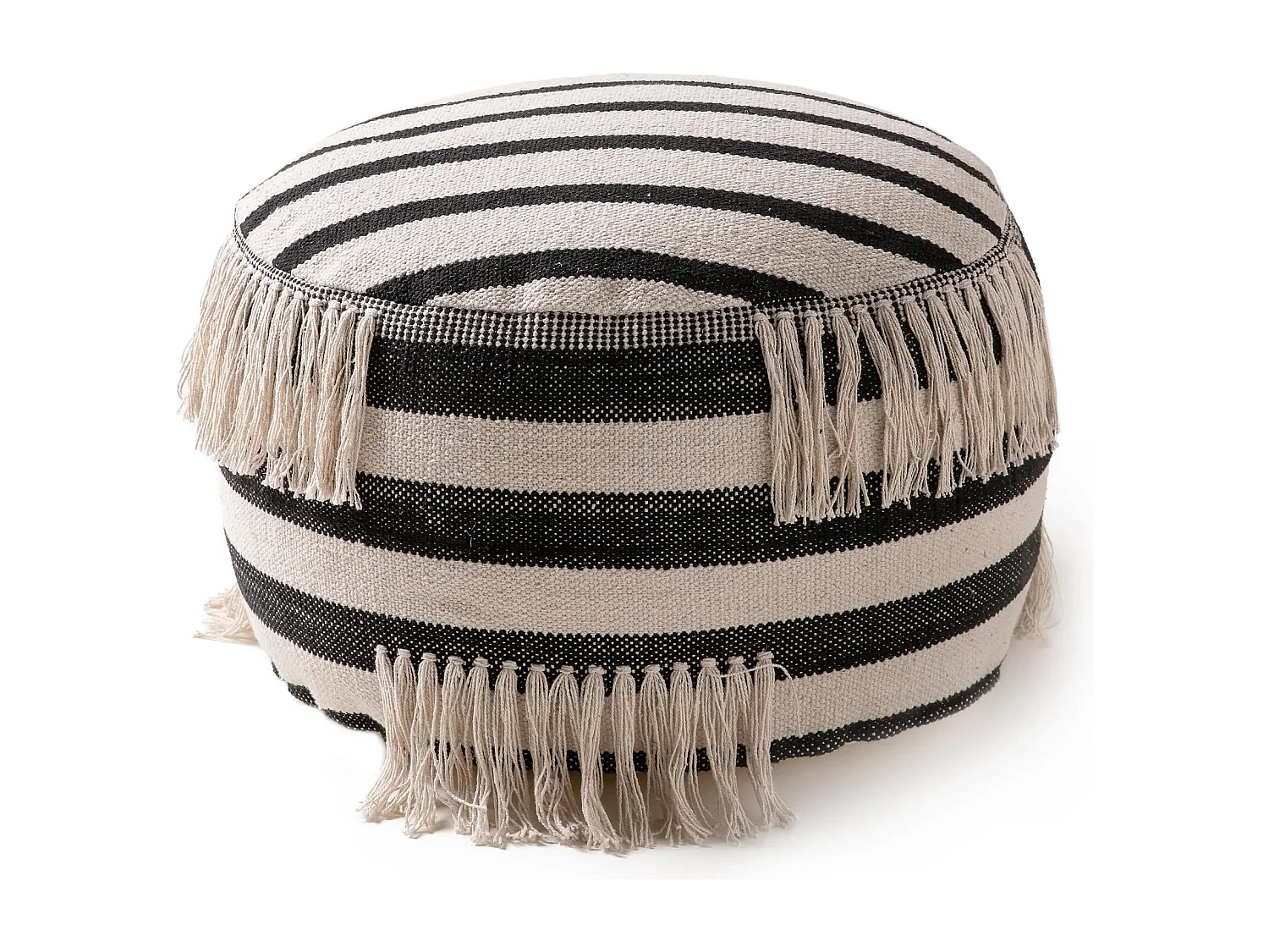 Pouf Deja Noir & Blanc 55x55x30 cm