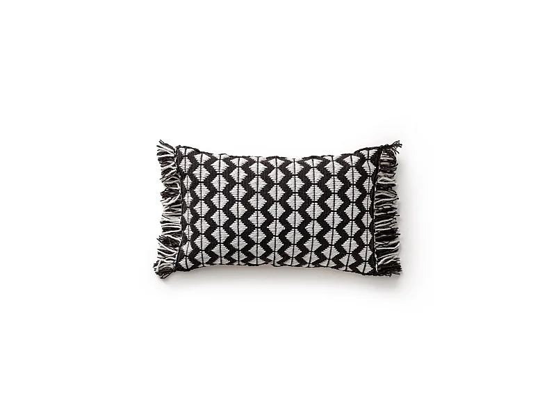 Coussin d'intérieur et d'extérieur Morty Noir & Blanc 30x50 cm