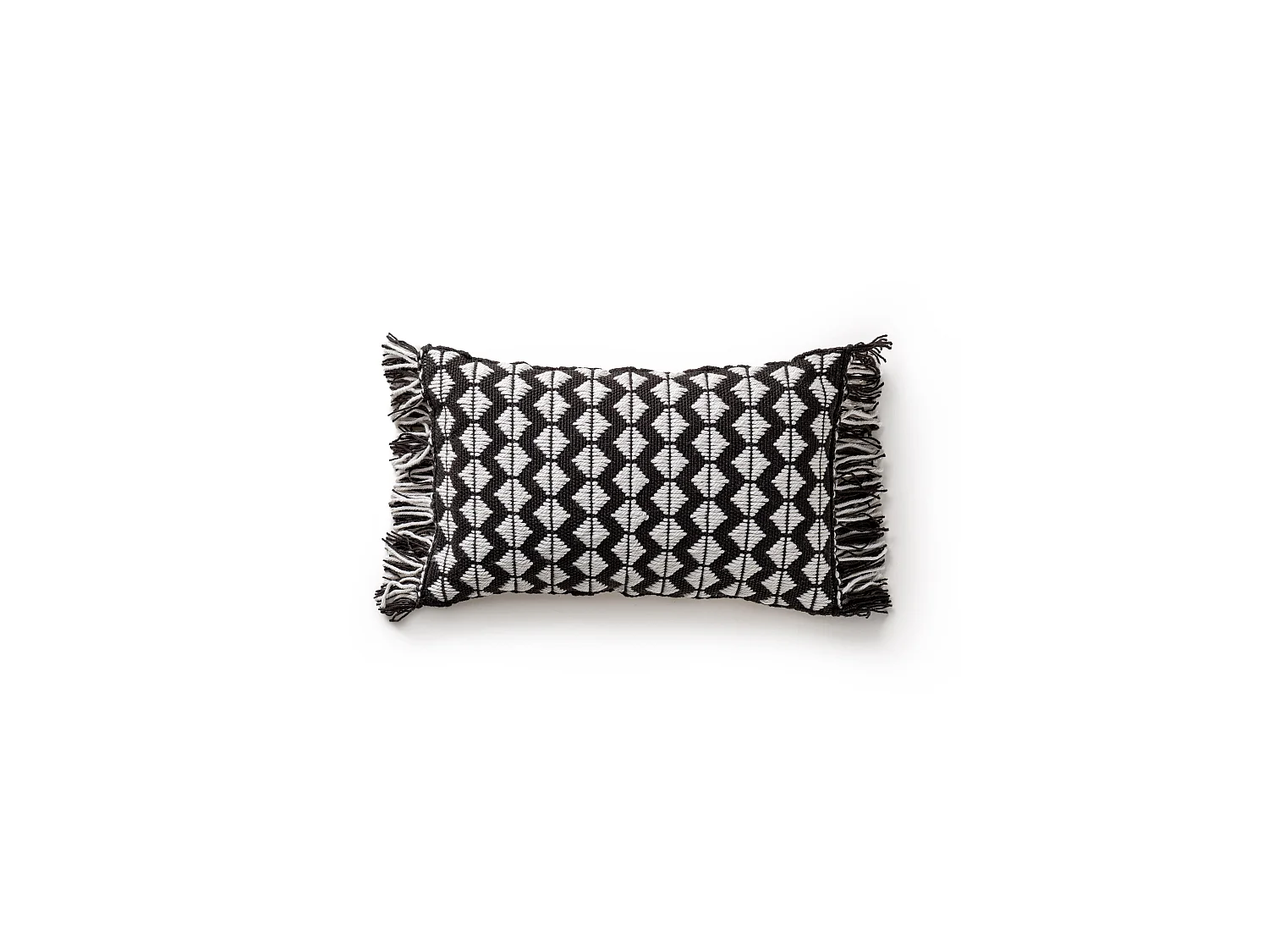 Coussin d'intérieur et d'extérieur Morty Noir & Blanc 30x50 cm