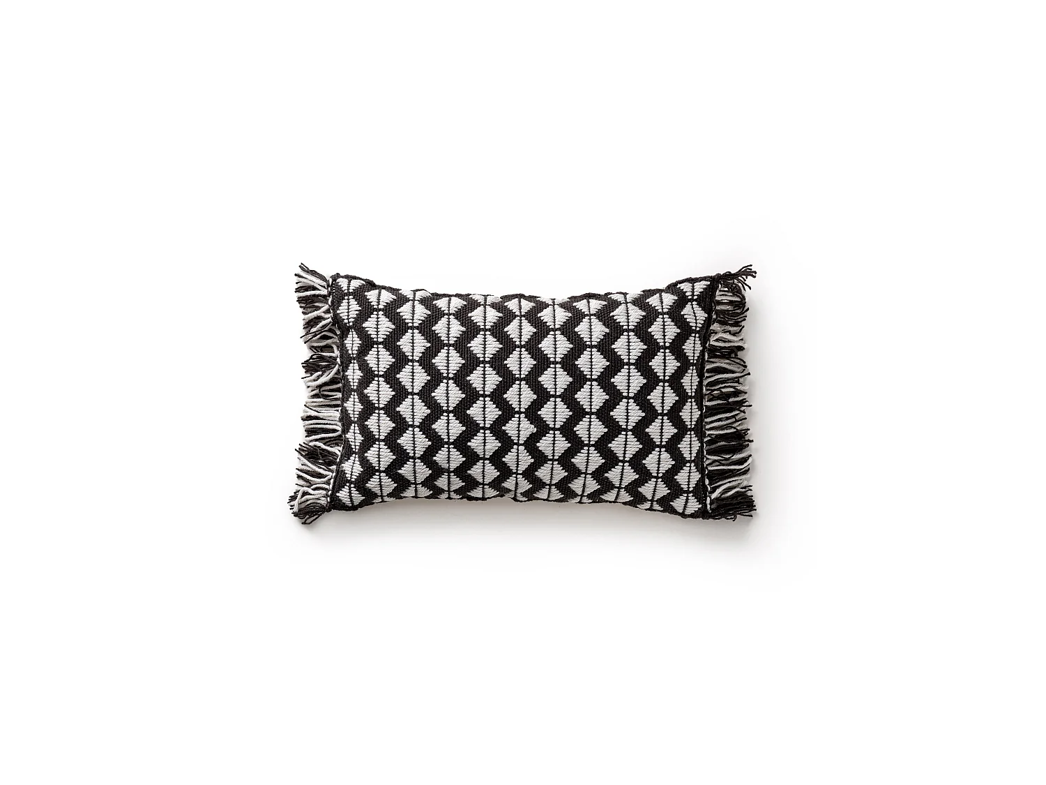 Coussin d'intérieur et d'extérieur Morty Noir & Blanc 30x50 cm