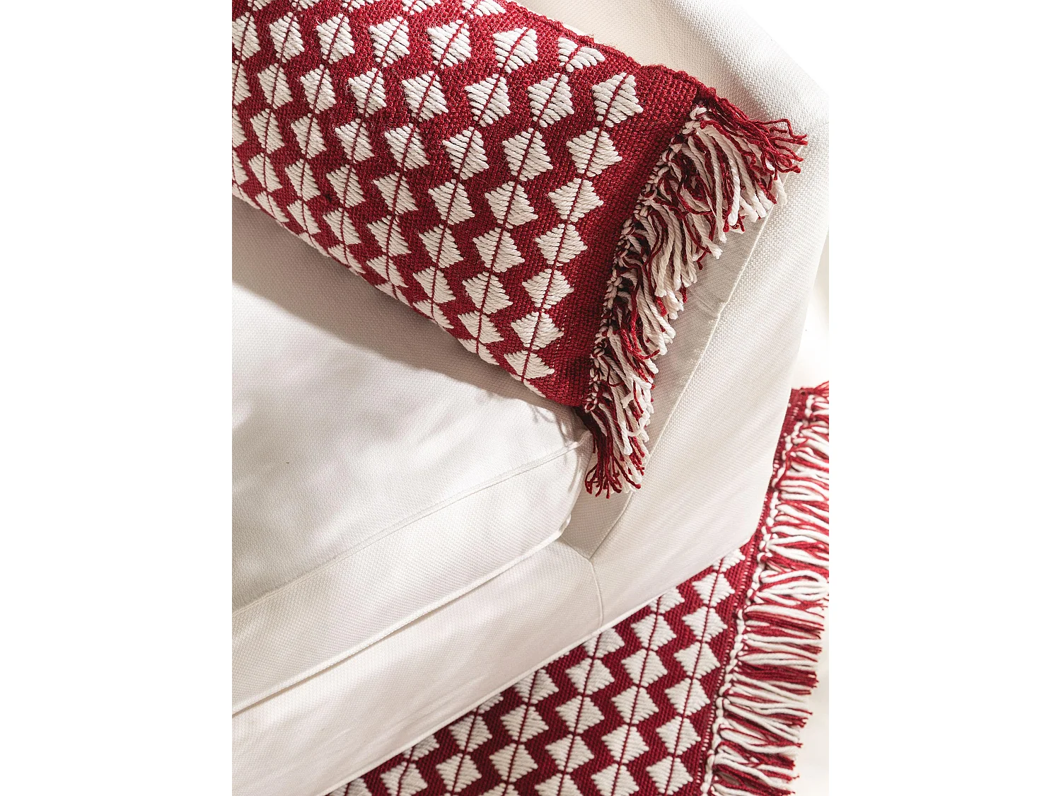 Coussin d'intérieur et d'extérieur Morty Rouge 30x50 cm